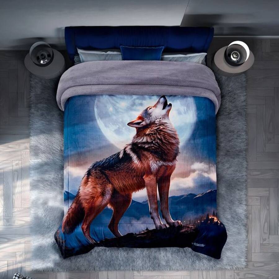 Dormitory Bedding - Night Wolf - View 1