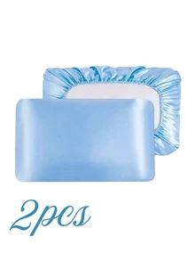 1/2pcs Satin Pillowcase, Silk Pillowcase, Elastic Design, Travel Pillowcase, Soft Satin Pillowcase, Gentle On Hair And Skin, Standard/Oversized, Fits Various Pillows, Suitable For Room Decor, Halloween Decor, Autumn Decor, Santa Gift, Valentine's Day Gift, Christmas Stocking Stuffer, Personalized Gift, Christmas Gift - Multicolor - View 25