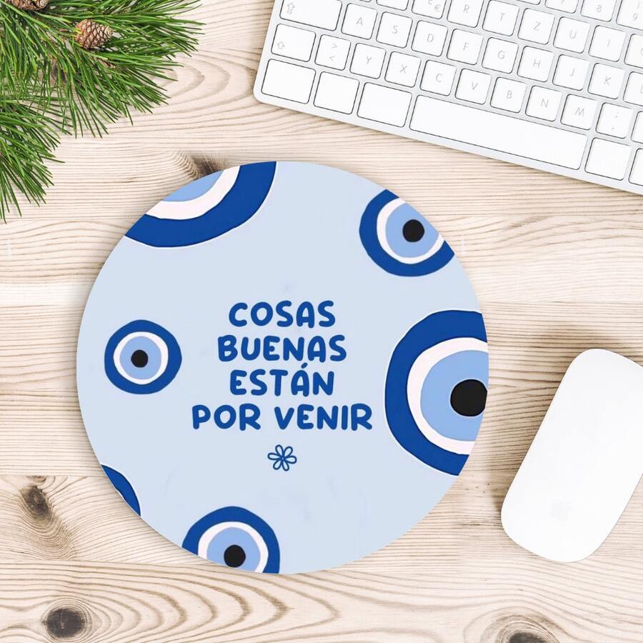 Tapete Para mouse pad En Escritorio Sublimado Con Diseño De Ojo Turco - Azul - Ver 1