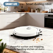 Aspirador de pó robô 3 em 1, varredor e esfregão úmido, robô varredor inteligente com programação de carregamento automático