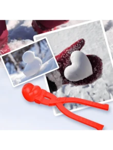 2025 New 4-Piece Deluxe Outdoor Snowball Maker Set, Includes Various Shaped Snowball Collectors For Throwing Snowballs, Outdoor Activities (Color And Style Random), Snowball Maker, Snowflake Shaper, Snow Gear, Snowball Making Tools
