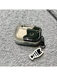 Funda protectora con gráfico impreso de corazón de gato y perro en blanco y negro compatible con Pro 3, 2da generación, auriculares 1/3/4/5, estuche de carga inalámbrica de 2da, 3ra y 4ta generación