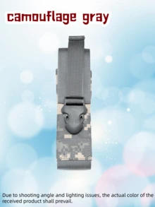 1pc Outdoor Hiking Camping Waist Hanging Flashlight Bag, Multi-Functional Baton Holster MP5 Storage Pouch, Tool Bag Included