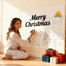 自粘可移除黑板壁纸，5支彩色粉笔，耐用材质，干湿两用，壁纸留言板，绘图板，记录灵感，适用于办公室、会议室、学校、书房、家庭 - 彩色 - 查看 7