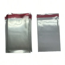 100个随机透明自粘OPP袋，玻璃纸袋，透明小塑料袋，迷你礼品包装袋，适用于珠宝、糖果、卡片等。 - 無色 - 查看 7