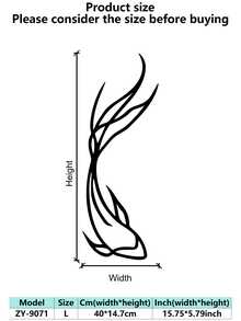 1pc Minimalist Metal Koi Fish Wall Decor, Abstract Art Metal Wall Hanging, Modern Wall Art Decoration For Living Room, Nursery, Bedroom, Office