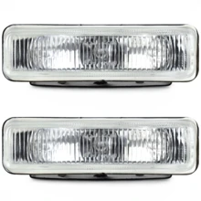 Pair Rectangular Auxiliary Headlight Halogen Light Spotlight Car