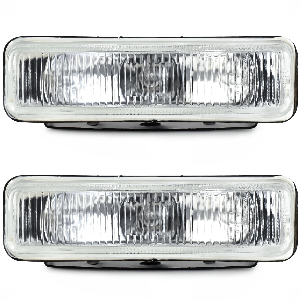 Pair Rectangular Auxiliary Headlight Halogen Light Spotlight Car