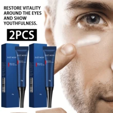 EAST MOON 2支装15克男士视黄醇眼霜，温和护理眼袋、黑眼圈，紧致、保湿滋养眼霜，修复、保湿、补水按摩眼霜 - 白色 - 查看 2