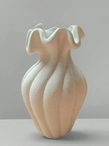 1个户外纹理花盆，复古波纹花盆，适用于庭院、阳台或花园装饰，耐用装饰植物架