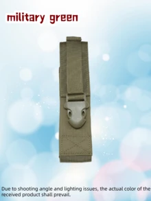 1pc Outdoor Hiking Camping Waist Hanging Flashlight Bag, Multi-Functional Baton Holster MP5 Storage Pouch, Tool Bag Included