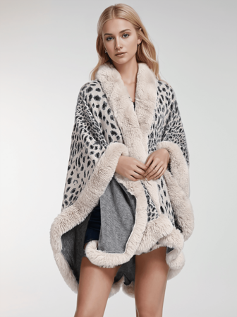 1 pieza Chal de moda cálido con estampado de leopardo