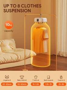 Home Dryer, Smart Remote Control Mini Dryer, Portable Dryer, 3D Circulating Constant Temperature Drying, 30-Minute Quick Drying, Dual-Speed Mite And Odor Removal, Suitable For Travel, Camping, Home Use, Dormitories And Apartments. - 查看 6