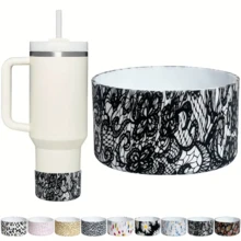 Silicone Bottom Cover For 20-40oz Glass Cups, Cute Design, Compatible With 2.83-2.95 Inch Diameter Bottles And Glasses
