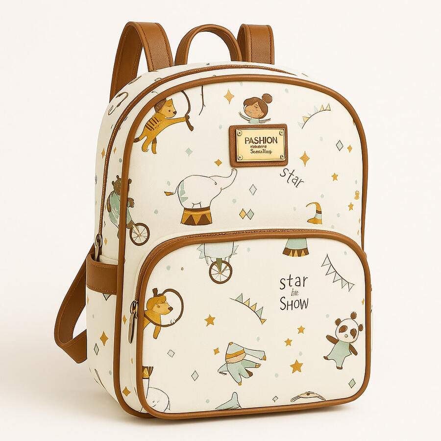 Diaper Bag For Boys And Girls, Backpack For Outings, School, Daycare. - BERUANG // BEIGE TERANG - View 1