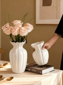 This Elegant Retro-Style Resin Vase Can Be Used As A Living Room Vase, Paired With Dried Flowers As A Modern Decor Item, Or Placed On The Dining Table. It Is Suitable For Fresh Flowers And Artificial Flowers, And Is An Ideal Decoration For Coffee Tables, Desks, And Living Rooms. It Is Very Suitable For Room Decor, Home Decor, And Autumn Decor. - Multicolor - View 6