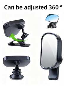 Espejo retrovisor de coche universal con ángulo amplio y rotación de 360° y ventosa ajustable - Multicolor - Ver 7
