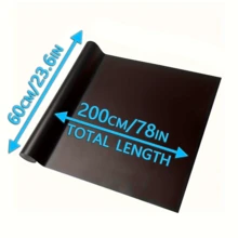 自粘可移除黑板壁纸，5支彩色粉笔，耐用材质，干湿两用，壁纸留言板，绘图板，记录灵感，适用于办公室、会议室、学校、书房、家庭 - 彩色 - 查看 14