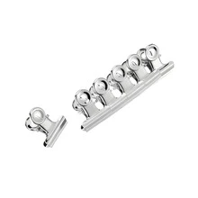 Pack de 40 Pinzas de Acero Cromado de Máxima Resistencia: Accesorios Duraderos con Sujeción Segura, Acabado Brillante y Uso Versátil para Oficina, Escuela, Archivo, Manualidades y Organización Diaria - Plateado - Ver 2