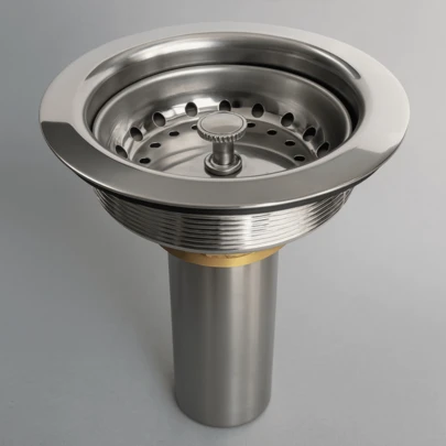 Contracanasta para tarja fregadero cocina de acero inoxidable resistente al óxido fácil de instalar con tapón y tubo color cromado ideal para desagüe eficiente