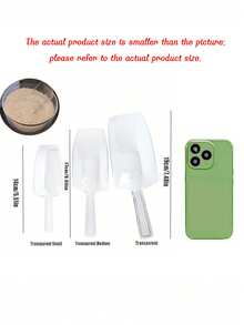 1/2/3 piezas Cucharones multiusos de cocina, cucharón de baño, cucharón de comida, dulces, azúcar, pala de plástico para hielo, para barras de caramelos, cubitos de hielo, comida, palomitas, cucharones de cocina para proteínas en polvo, helado, café, té, ideal para cocina, bar, fiesta, boda