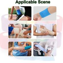4 Rolls Of Bandage, Soft And Lightweight, High Elasticity, Good Breathability, Helpful For Fixation, Suitable For Ankles, Wrists, Fingers, Elbows, Knees And Other Areas. Equally Suitable For Pets, Easy To Tear, Practical And Portable. - Multicolor - View 6