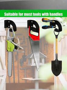 1个重型1-2英寸链锯挂钩，壁挂式锯具收纳架，适用于车库和花园工具整理，可用于车间、杂物间和户外棚屋；坚固耐用、节省空间、易于安装的挂钩，适用于链锯、电锯、高枝锯、大锤、木工工具等，使工具整齐有序、方便取用，是家庭、工作室和庭院使用的理想之选。 - 彩色 - 查看 5