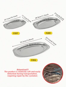 5/10pcs Silver Oval Aluminum Foil Baking Trays, Suitable For Air Fryer, Grill, Oven, Barbecue, All Seasons, Air Fryer Accessories, Easy To Clean, Multi-Functional Cooking Tray, Small/Medium/Large Size Available, Can Be Used For Heating, Storage, Outdoor Barbecue, Birthday Party, Wedding, Takeout, Practical Gift For Friends And Family - Multicolor - View 9