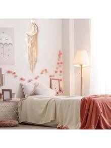 2件/套 手工编织蕾丝捕梦网，带星星和月亮图案，波西米亚风家居墙面装饰，适用于家居、婚礼、客厅、卧室、节日礼物装饰（不含灯饰） - 彩色 - 查看 5