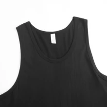 Men's Sleeveless Tank Top - Cool Black Cat Graphic With Pink Flames Glasses & Red Collar Accent, Breathable Backless Shirt For Gym, Beach, Casual Attire - Smooth Texture Fabric Muscle Shirt, Graphic Tank Top, Gym Clothing, Playful Design, Lightweight Material, Casual Vest,  Followers - màu đen - Xem 3