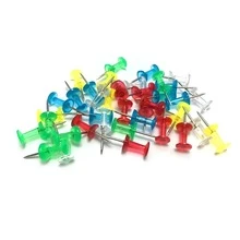 Pack de 40 Chinchetas de Corcho de Colores – Piezas Resistentes, Ligeras y de Gran Fijación, Ideales para Tableros de Corcho, Decoración, Fotos, Notas, Manualidades Escolares y Proyectos de Organización en el Hogar u Oficina - Multicolor - Ver 2