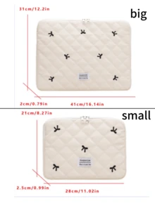 Funda para laptop con forma de diamante bordada y lazo, estuche para tablet PC, funda para laptop, bolsa para computadora, bolsa para laptop resistente al agua para negocios y regreso a clases