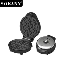 SOKANY08039 Waffle Maker, Adjustable Knob/Temp, Indicator Light, 4 Non-Stick Plates, Easy Clean, Compact, For Waffles/Cakes/Sandwiches/Cookies. - EU E Type Plug(220-240V) - View 8