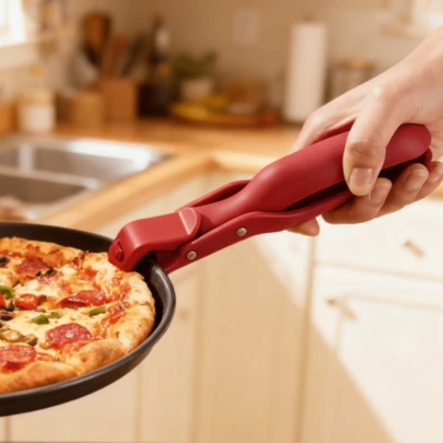 1PC Hot Plate Gripper Anti Scald Plate Gripper,New Anti-Scalding Bowl Clip,Multi Function Anti Scald Bowl Clip,Multi-Angle Silicone Anti-Slip Clips, Random Color