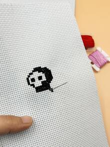 25*25cm Pre-Cut Cross Stitch Fabric, Available In 14ct And 11ct, DIY Embroidery, Hand Wash Only - White - View 10