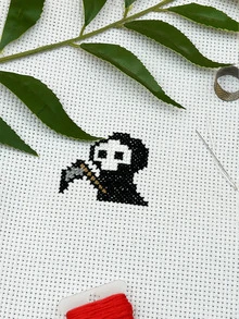 25*25cm Pre-Cut Cross Stitch Fabric, Available In 14ct And 11ct, DIY Embroidery, Hand Wash Only - White - View 8