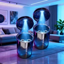 2pcs/1pc Car Ashtray, With LED Light, Detachable Cleaning Brush, Portable Design, Easy To Install Ashtray Outdoor Ashtray With Lid Ashtray Ashtray Car Ashtray Household Ashtray Trash Can - 2 - View 3