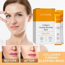 Collagen Moisturizing Face Mask, Hydrating, Firming, Nourishing, Smooth Facial Skin - Orange White - View 1
