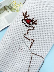 10片装，11ct和14ct白色十字绣布 - 两种尺寸，适合初学者，9.84英寸*9.84英寸，是新手练习、斋月手工刺绣、节日图案DIY工艺品的理想之选。