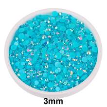 2mm-6mm gemischte Größe, 5 Größen, sortierte Jelly Candy AB Farbe flache runde Kristall Strass Perlen für DIY Schmuck, Nagelkunst, Handyhüllen, Kleidung, Taschen, Schuhe, Basteldekoration