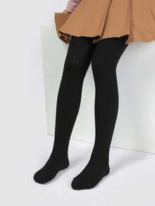 1 件装 女童紧身裤 婴儿 儿童 长筒袜 适合幼儿和小女孩 - 黑色 - 查看 7