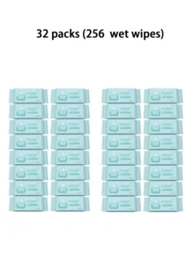8/16/32/64/128/256片装成人日常清洁湿巾，便携旅行清洁湿巾，多场景使用，旅行装束。纯水天然配方，无添加剂。