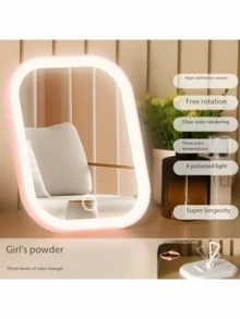 LED 化妝鏡 前置燈光 3 種照明模式 可充電式 現代風 內置電池 觸控操作 便攜可折疊 旅行化妝鏡 發光化妝鏡 情人節女性禮物 適合學生宿舍日常使用 時尚設計 平價 聖誕禮物 化妝品 化妝工具 性價比好物 女性禮物 - 彩色 - 查看 7