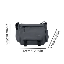 New Men's Cargo-Style Messenger Bag, Wear-Resistant Canvas With Large Capacity, Convertible For Shoulder & Crossbody, Japanese & Ins, High-Level Look, Versatile For Commuting, Travel, School, Students & Casual Outings.