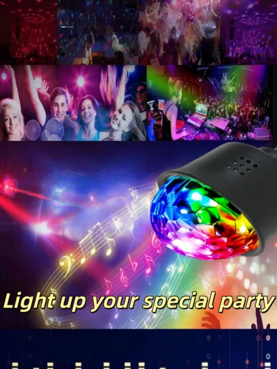 1. Glitter Decor Party Atmosphere Light - Transforms Any Room Into A Nightclub, With A Cute Design That Creates A Romantic And Cozy Ambiance, Making You The Star Of The Party. Suitable For Birthdays, Weddings, Parties, Holidays, New Year, Family Gatherings, DJ Events, And Also Great As A Gift. 360° Rotation, Fun And Easy To Use, Perfect For Content Creators, Convenient To Carry And Install.