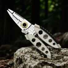 16合1不锈钢多功能工具 | 剥线钳、剪线钳、压线钳和螺丝刀套装 | DIY及专业电工全能工具