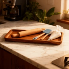 1件/2件/套 红木托盘，长方形木质收纳托盘，厨房整理托盘，食物盛放托盘，木质熟食板，木质皂碟托盘，浴室台面托盘，水槽托盘 - 彩色 - 查看 8