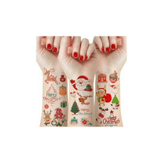 45 Pieces  Temporary Tattoos  S, 10 Sheets Stocking Stuffers S Claus  Tree Snowman Pf Tattoos Stickers   Holiday Birthday Party Drations