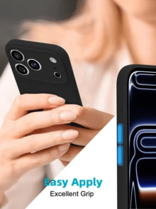 液态硅胶手机壳，兼容、Galaxy、Redmi、Honor、OPPO、Pixel等机型，可爱纤薄，握感舒适，柔软橡胶凝胶材质，男女通用，光滑磨砂TPU材质，纯色简约风格，带摄像头保护，黑色，国际版，非国内版 - 黑色 - 查看 8