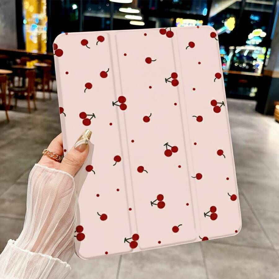 Ins Cherry Pattern Case For IPad Pro 10/11-Inch 2020/6th/7th /8th /Air 3rd/Air 4th/9th G/Air 5th G 2022/Air 11.Christmas Accessories. Christmas Decoration 's Best-Selling Phone Cases  Christmas Limited-Time Discount  17 Case  Case  16 Pro Case - 混合顏色2 - 查看 1